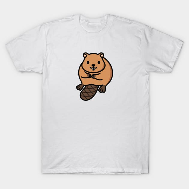 Beaver T-Shirt by littlemandyart